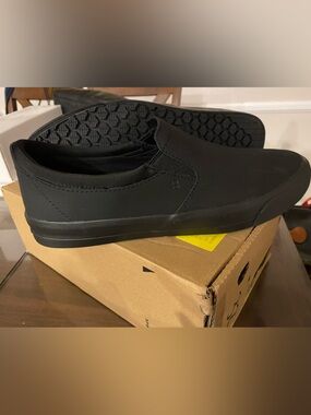 Shoes For Crews Men's Black Slip-On Work Loafers